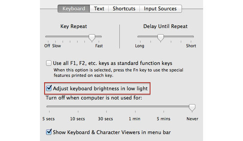 Brightness Keyboard
