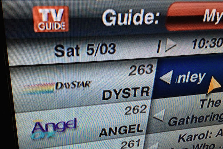 Dish Network guide screen showing Daystar Digital logo