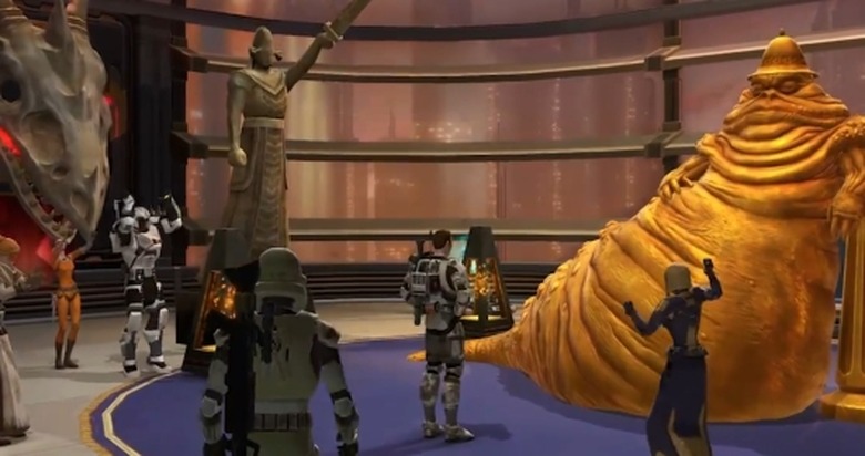 That's a nice-looking Hutt statue you got there, boss. And it's not creepy that you stare at it for hours on end every day, not at all.