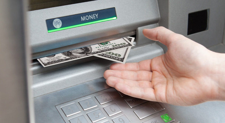 Taking cash from an ATM