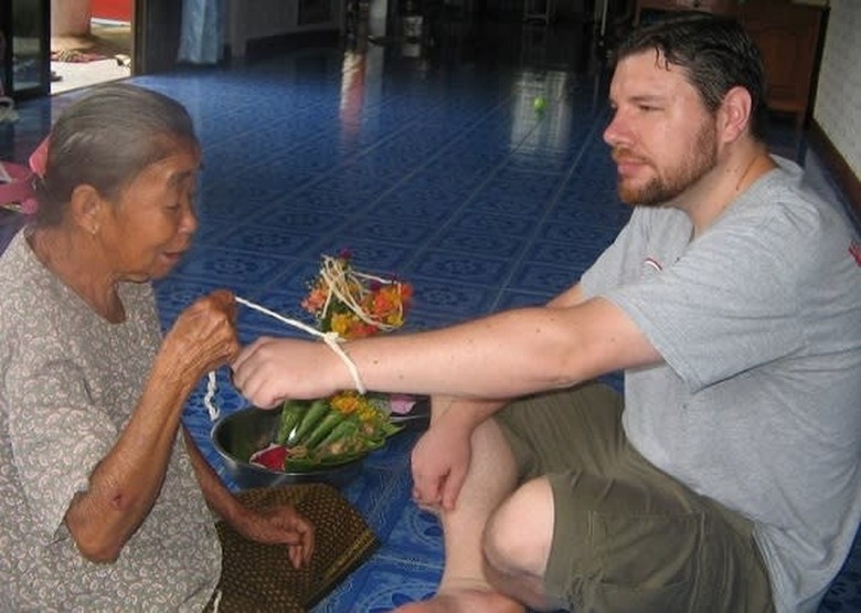 Blessing from the village elder