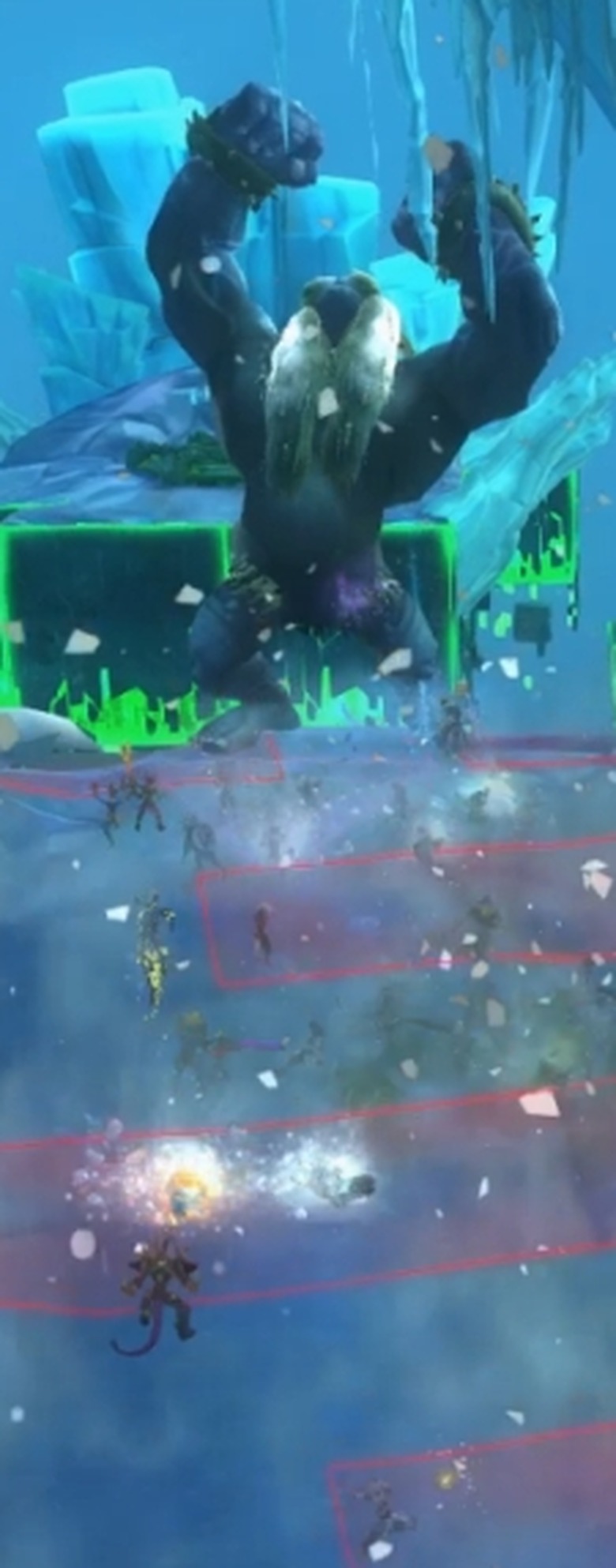And here's a simulation of what happens when that chestpiece just won't drop for three weeks straight. Epic fun!
