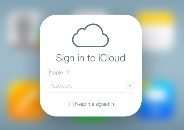 Apple iCloud sign in 