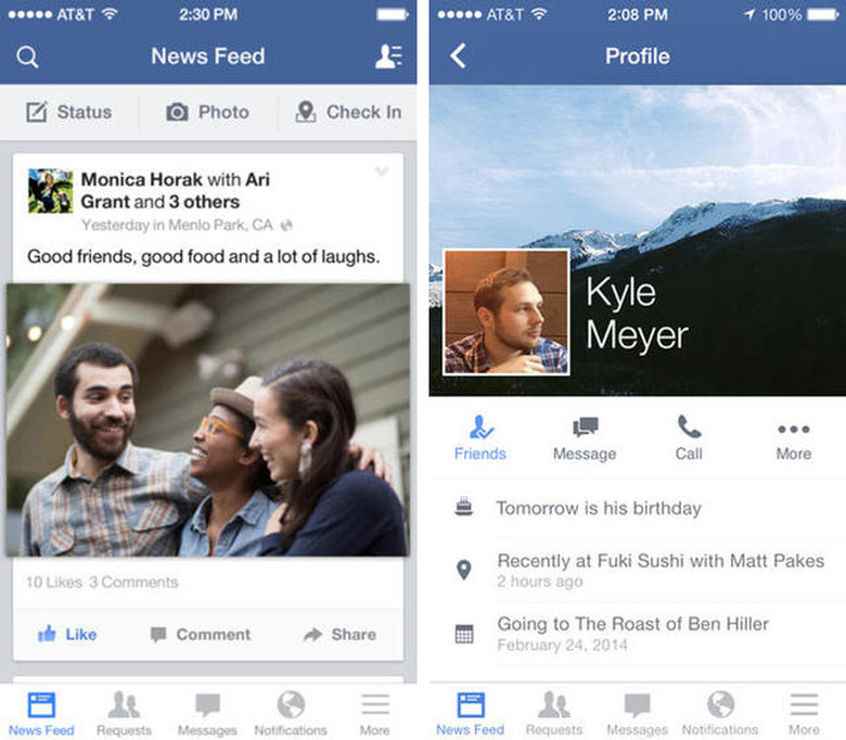 Facebook 10 for iOS
