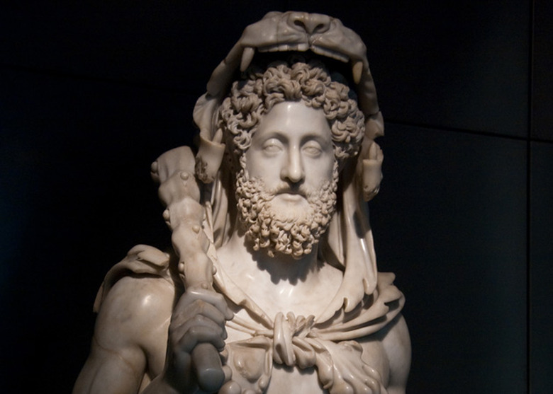 Bust of Roman emperor Commodus as Hercules
