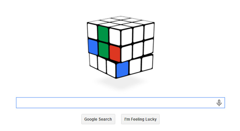 Rubik's Cube game on Google
