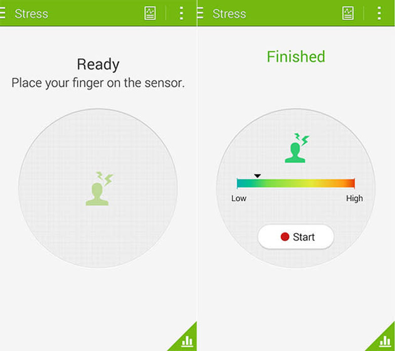 Samsung S Health stress tracking