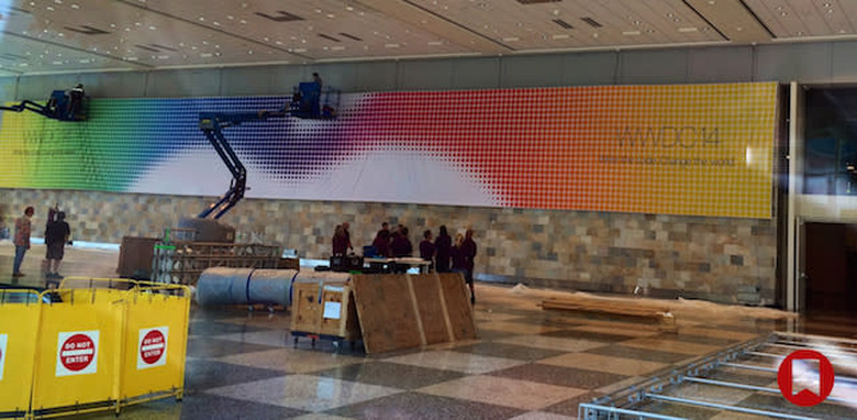 Banners at Moscone West, San Francisco, for Apple World Wide Developers Conference 2014