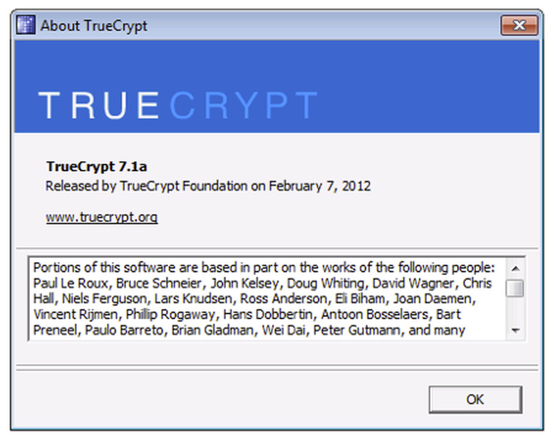 TrueCrypt development stopped amidst a cloud of mistery; it may resume