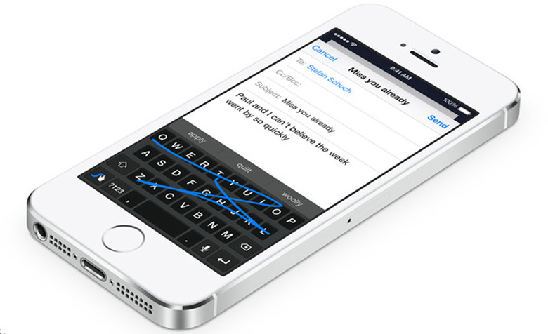 Swype-like iOS 8 keyboard