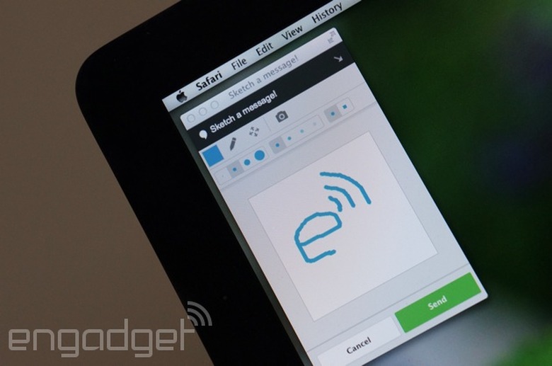 Sketch mode in Google Hangouts