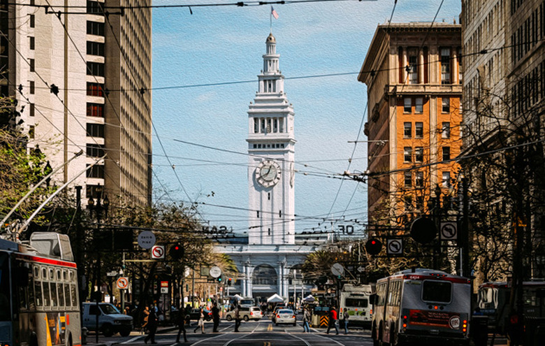 Looking down Market Street in San Francisco