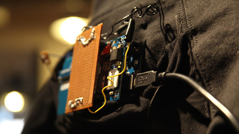 Alina balean's smart hoodie up close