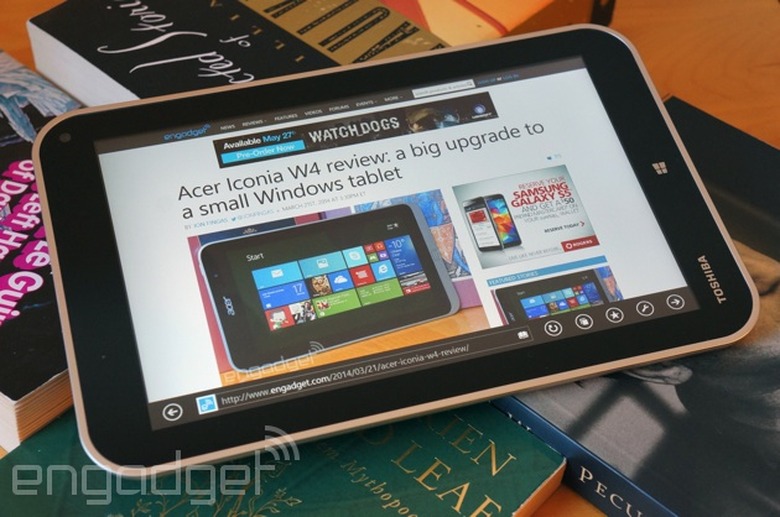 Toshiba Encore browsing Internet Explorer