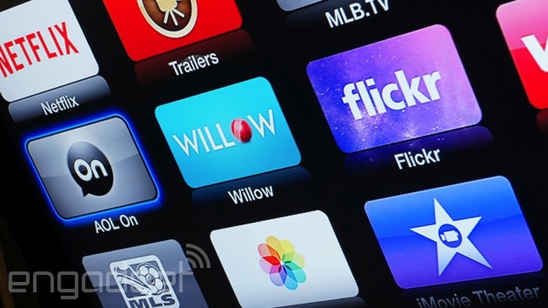 Apple TV with a few familiar apps