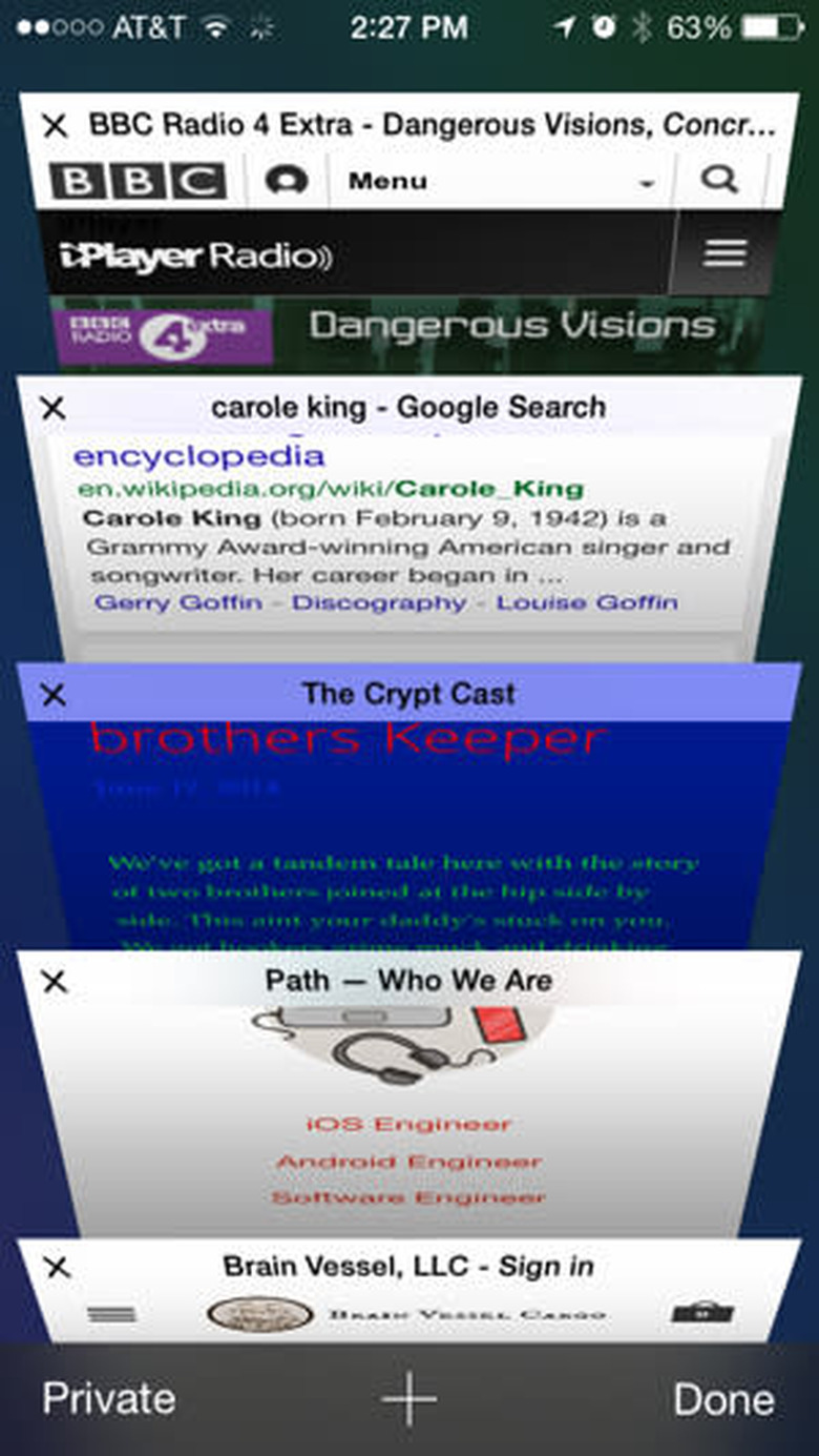 Apple mobile Safari
