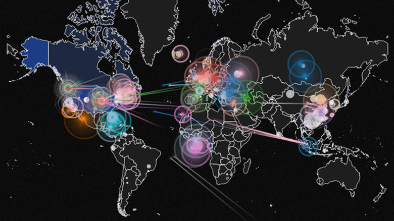 Norse's live internet hacking map
