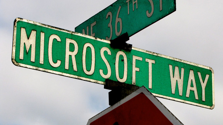 Microsoft Way sign at the company's Redmond campus