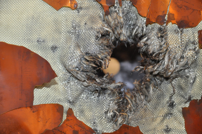 What's left after punching a hole through spacecraft shielding