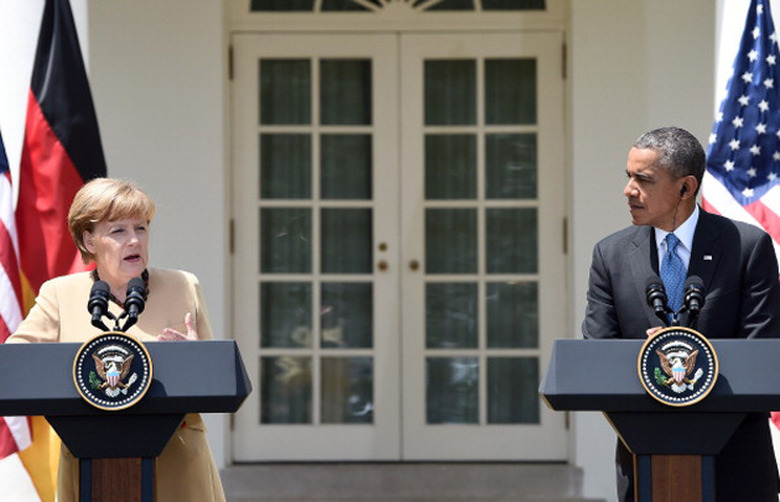 German Chancellor Merkel and President Obama