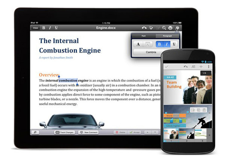Quickoffice on iOS and Android