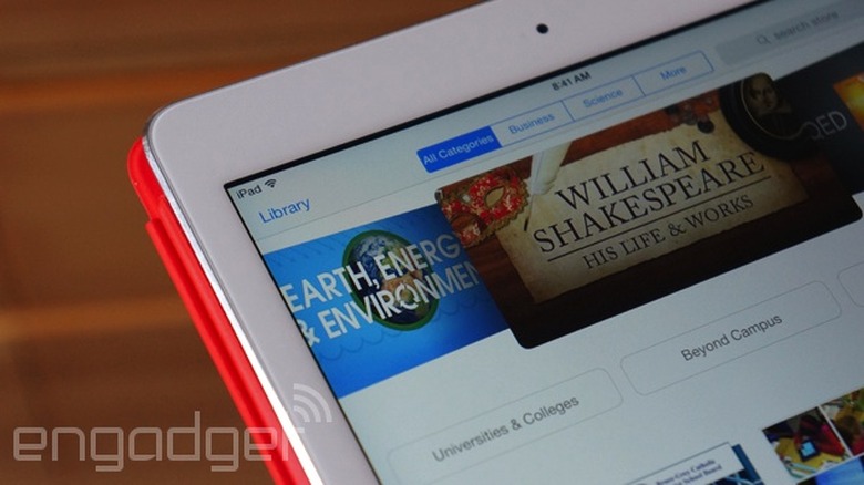 iTunes U on an iPad Air