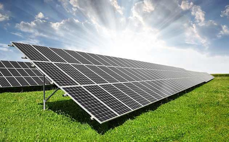solar energy panels against sky