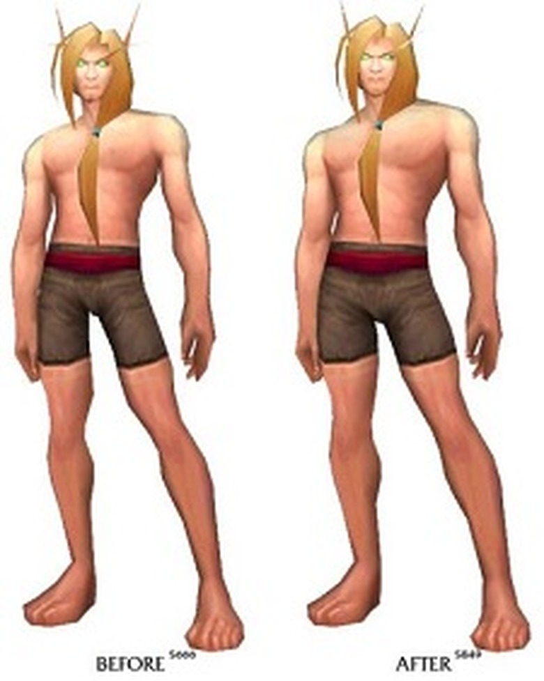 Blood elves before and after