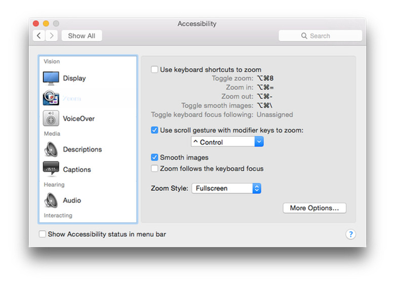 OS X Zoom
