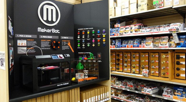 MakerBot Replicator 3D printer in a Home Depot
