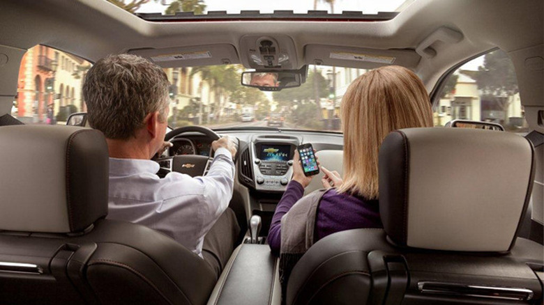 Connected in a Chevy car