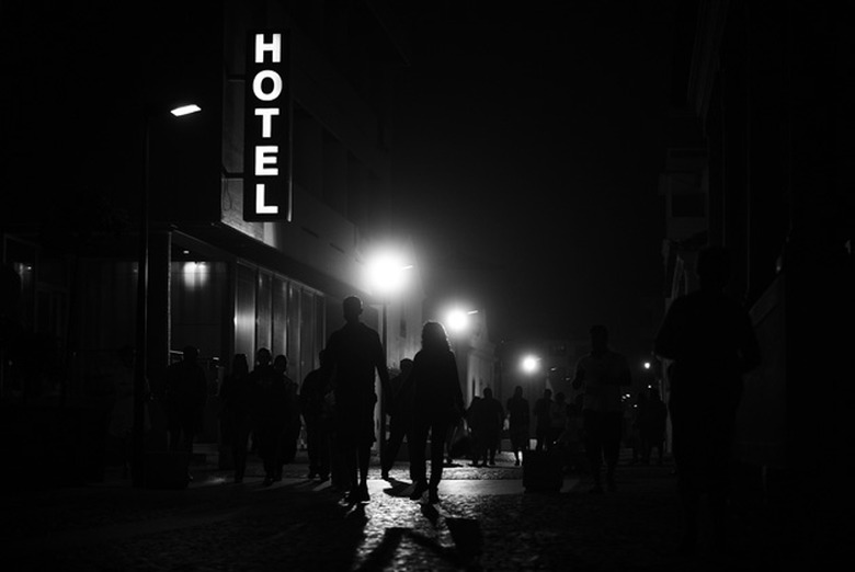 A shadowy hotel