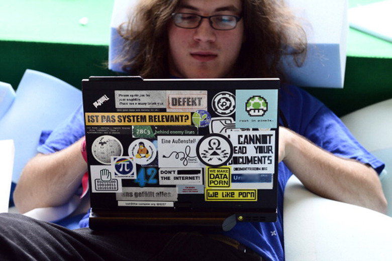 An attendee at the Chaos Computer Club