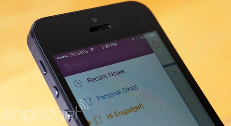 Microsoft OneNote on iPhone
