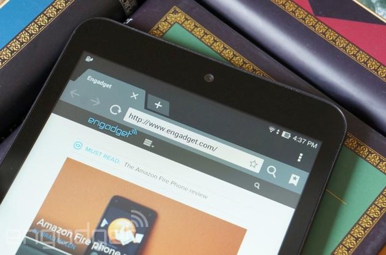 ASUS MeMO Pad 8 surfing the web