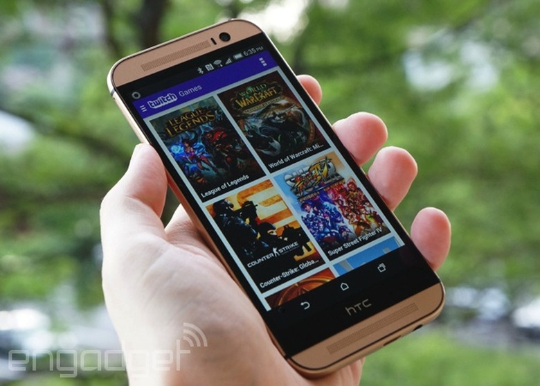 Twitch for Android on an HTC One M8