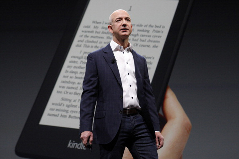 Amazon CEO Jeff Bezos at the Kindle Paperwhite introduction