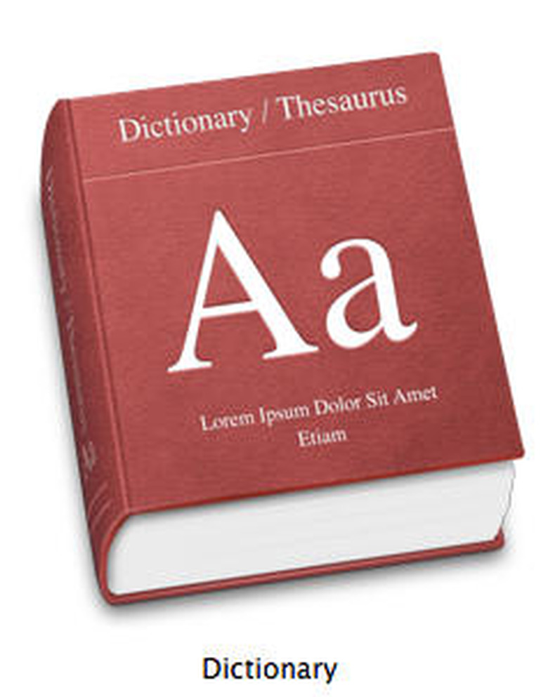 Dictionary app, OS X