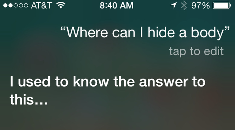 Siri's response to
