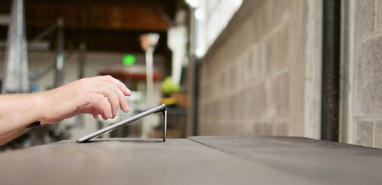 Typing on an iPad Air with a Magnus Air stand