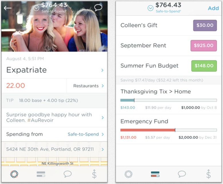 Simple banking app interface