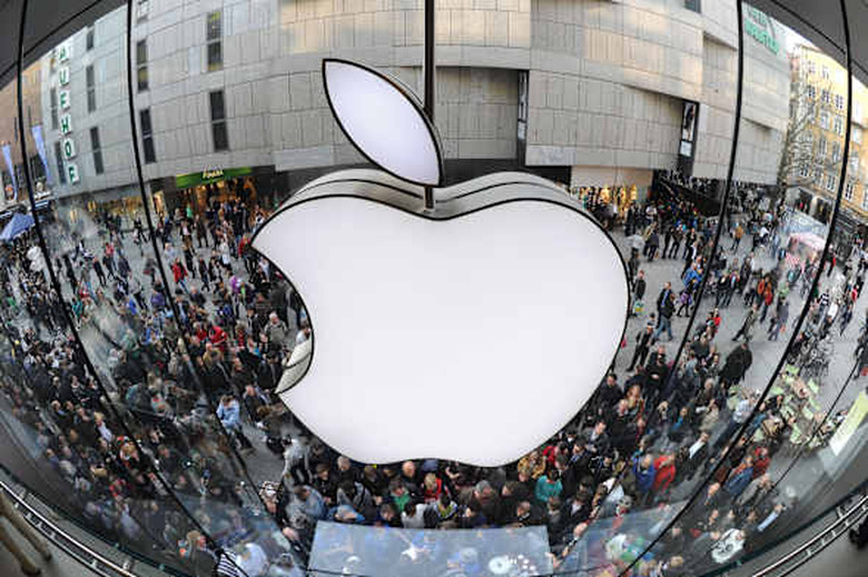 A giant Apple logo can be seen as custom