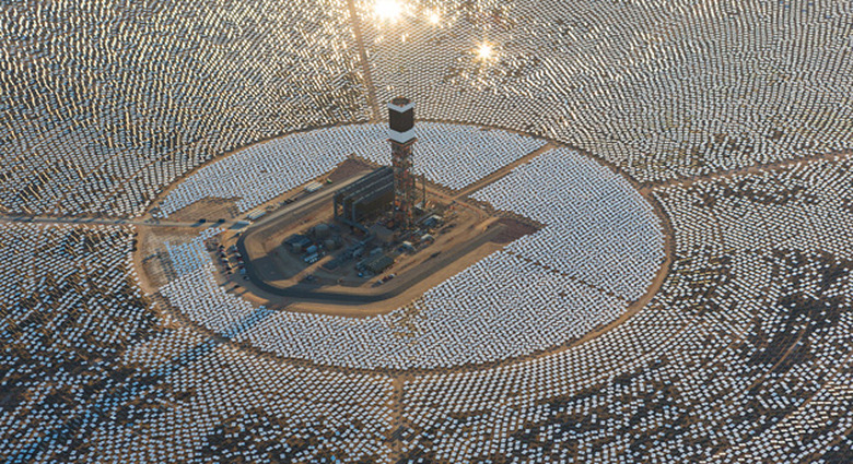 Solar power plant in Ivanpah, California