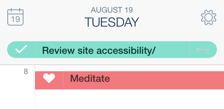 Task suggestion dragged into calendar