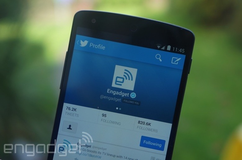Twitter on a Nexus 5
