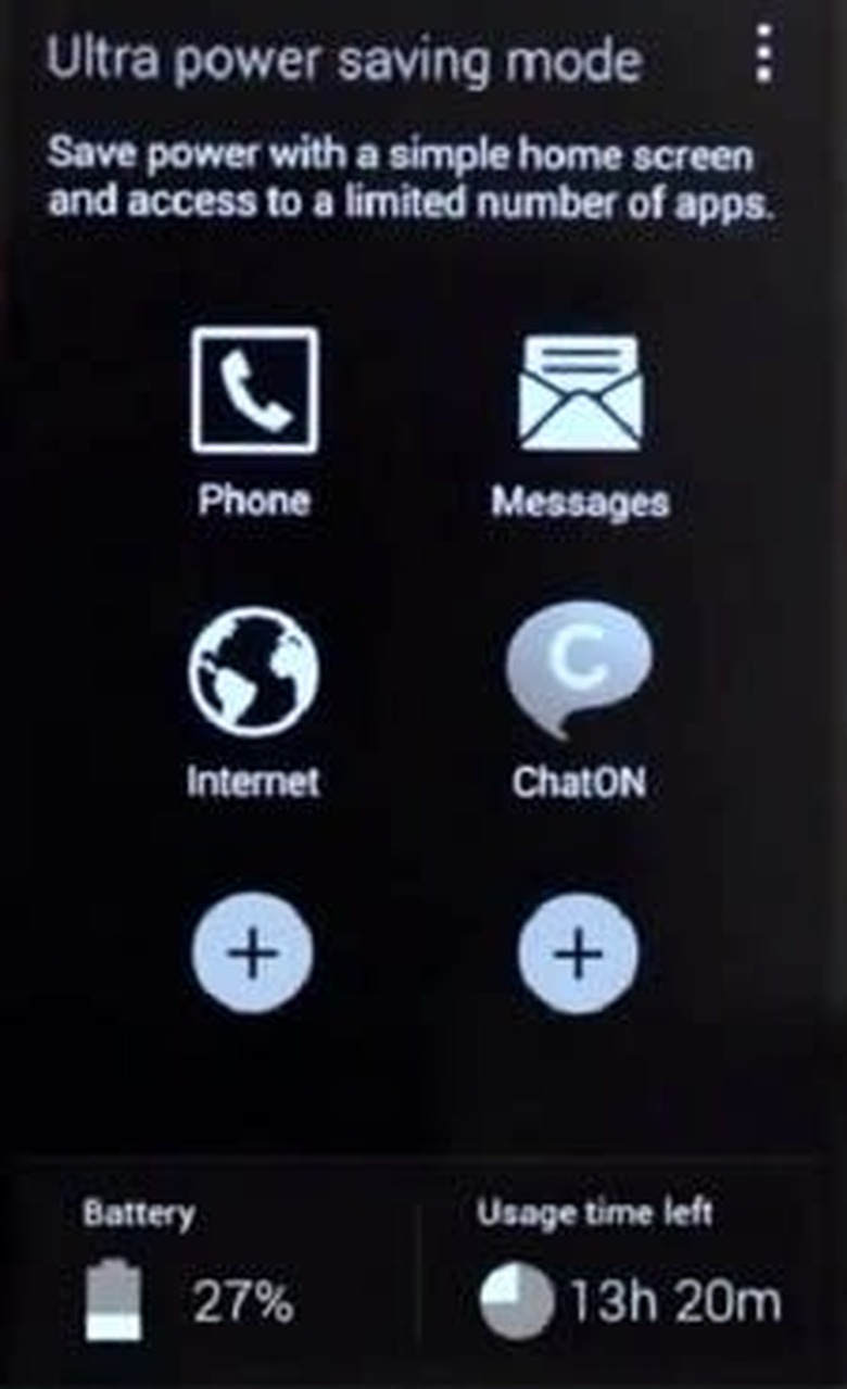 Whee! See all you can do with a Galaxy S5 when the battery is low?