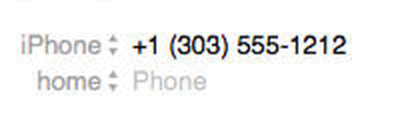 Contacts is OS X Mavericks