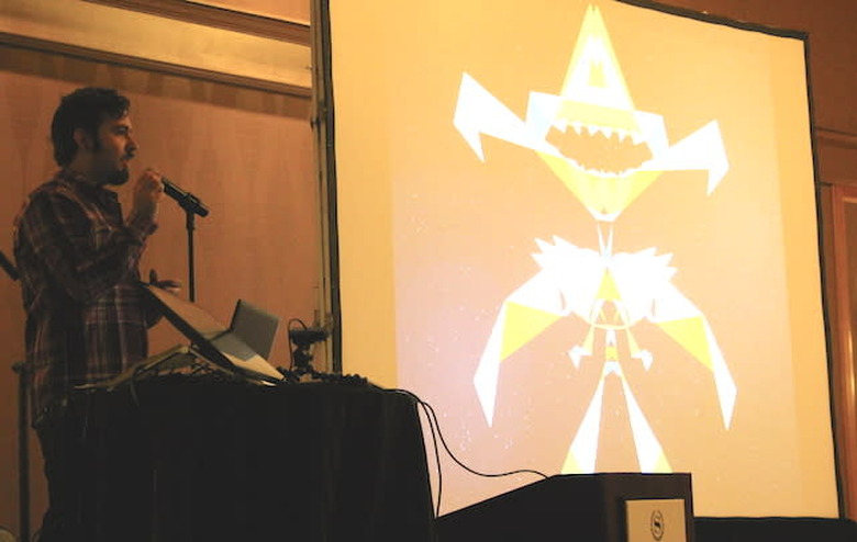 Surya Buchwald demonstrates MakeSpaceShip app at 360|iDev