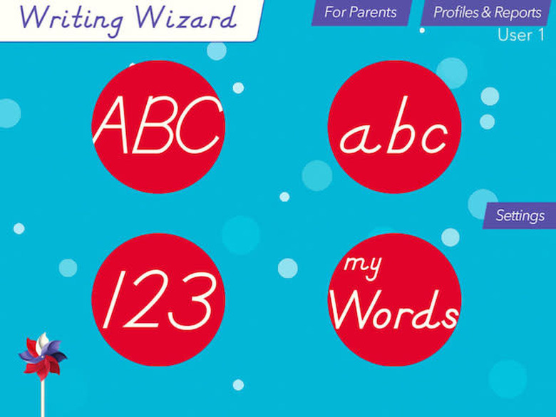 writing wizard start screen