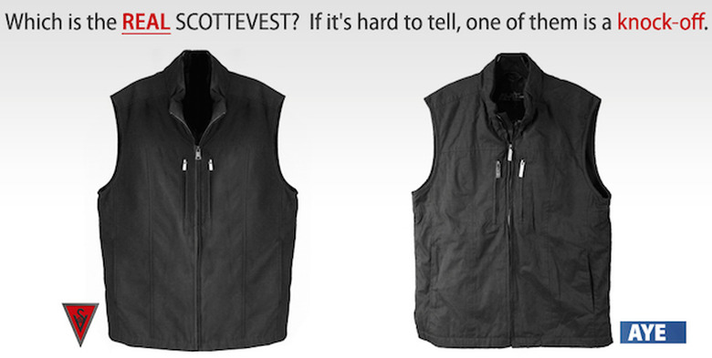 Image from SCOTTeVEST website showing Scottish knockoff gear